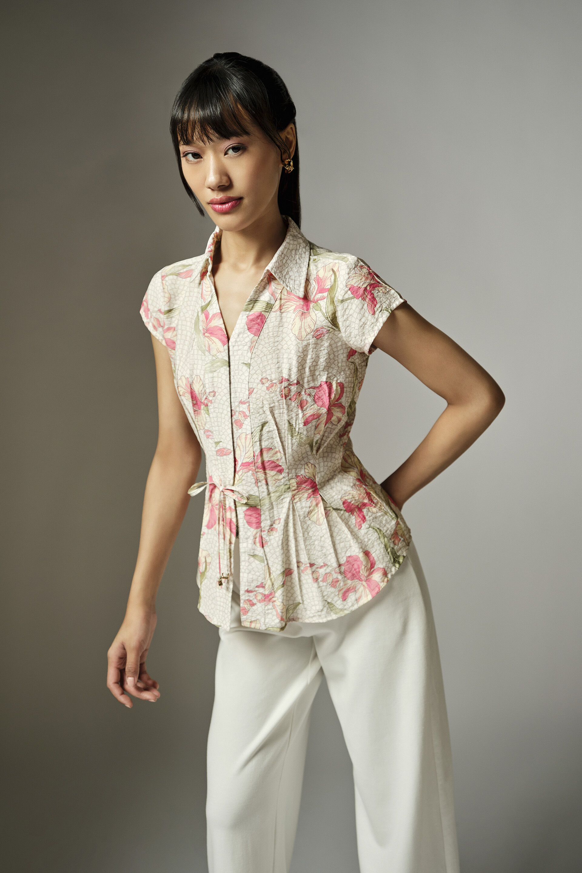 Amy Floral Print Top, Multi Color, image 3